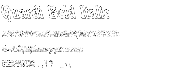 Quardi Bold Italic font